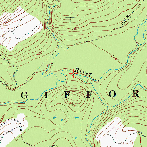 Topographic Map of Swampy Creek, WA
