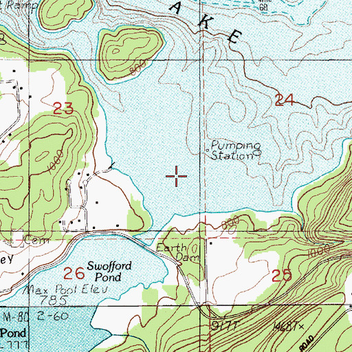 Topographic Map of Swofford Valley, WA