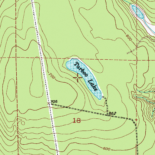 Topographic Map of Tarboo Lake, WA