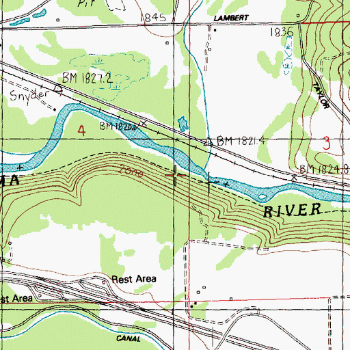 Topographic Map of Teanaway River, WA