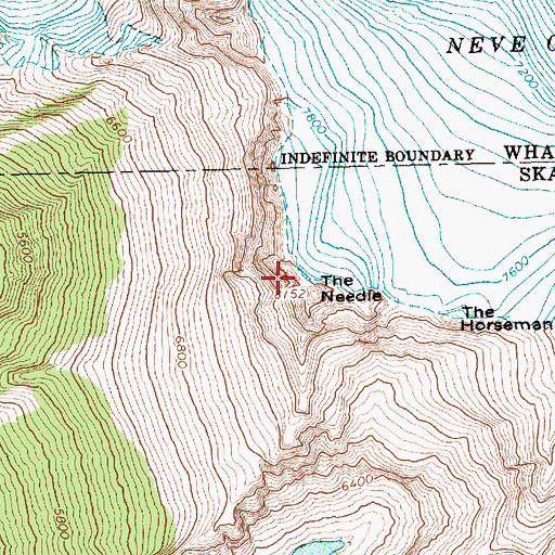 Topographic Map of The Horseman, WA