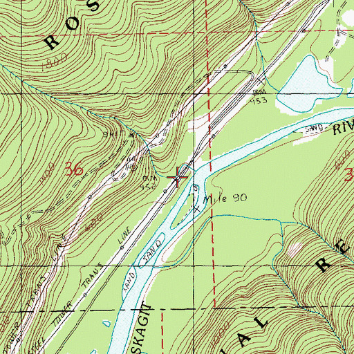 Topographic Map of Thorton Creek, WA