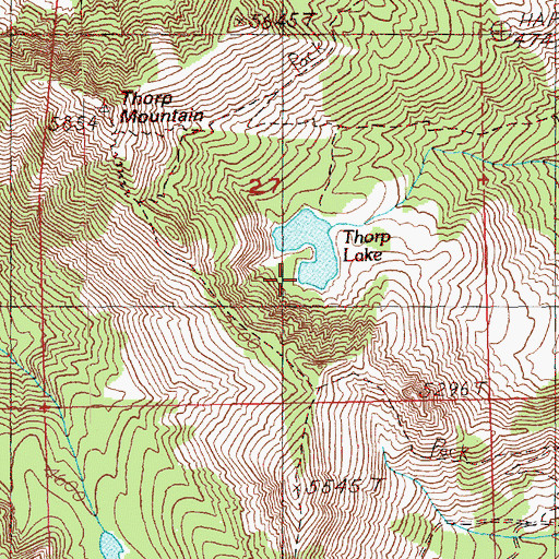 Topographic Map of Thorp Lake, WA