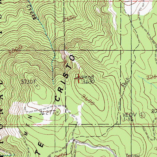 Topographic Map of Timberhead Mountain, WA