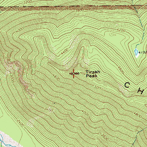 Topographic Map of Tirzah Peak, WA