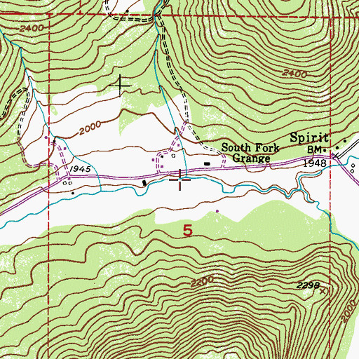 Topographic Map of Todd Creek, WA