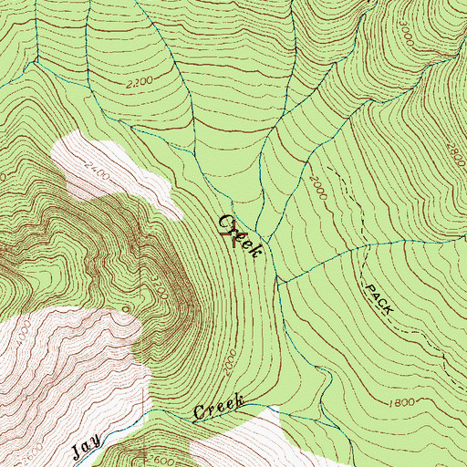 Topographic Map of Torrent Creek, WA