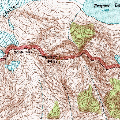 Topographic Map of Trapper Mountain, WA
