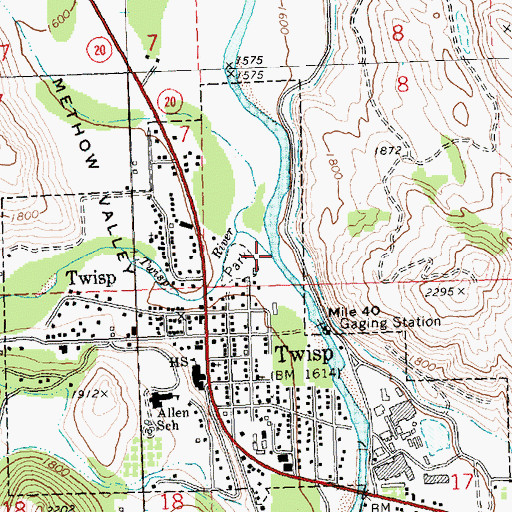 Topographic Map of Twisp River, WA