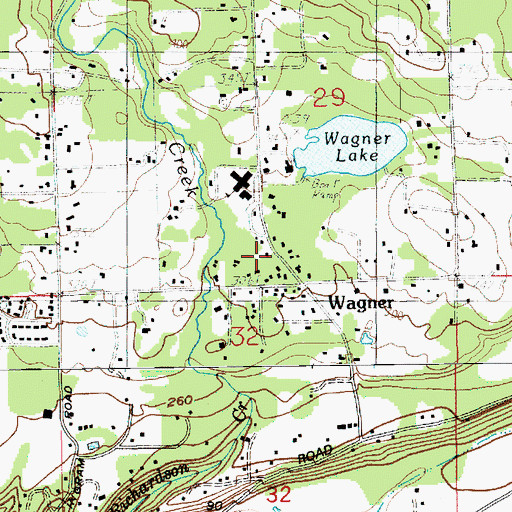 Topographic Map of Wagner, WA