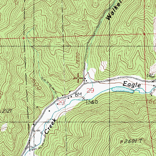 Topographic Map of Walker Canyon, WA