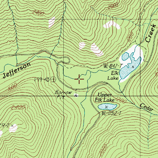 Topographic Map of Washington Creek, WA
