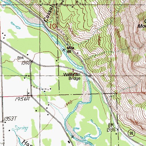Topographic Map of Weeman Bridge, WA