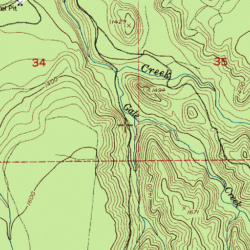 Topographic Map of West Fork Gale Creek, WA