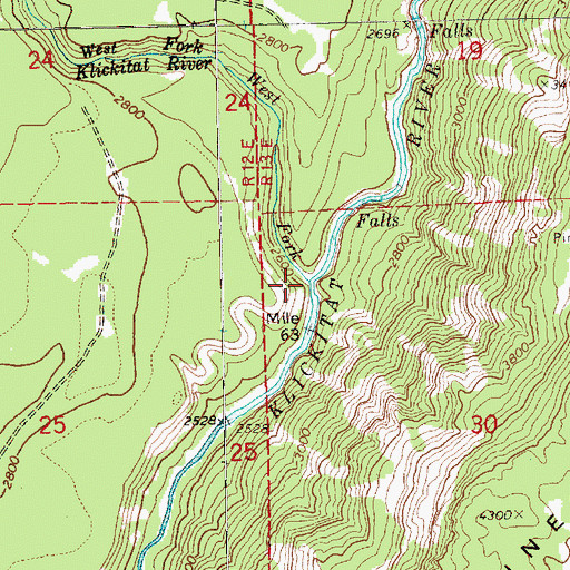 Topographic Map of West Fork Klickitat River, WA