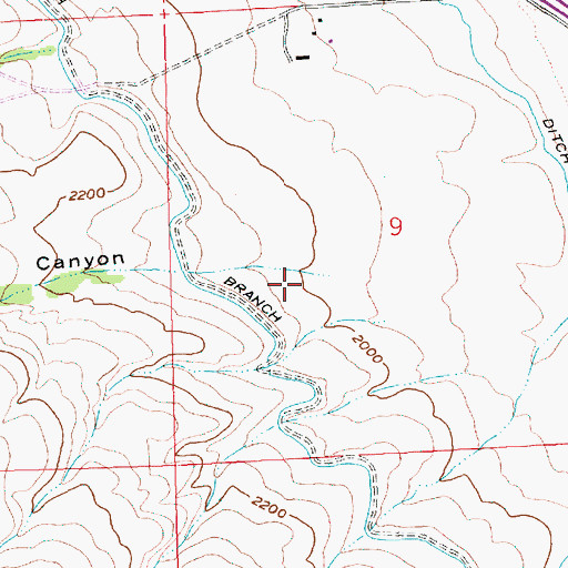 Topographic Map of Winegar Canyon, WA