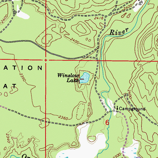 Topographic Map of Winslow Lake, WA