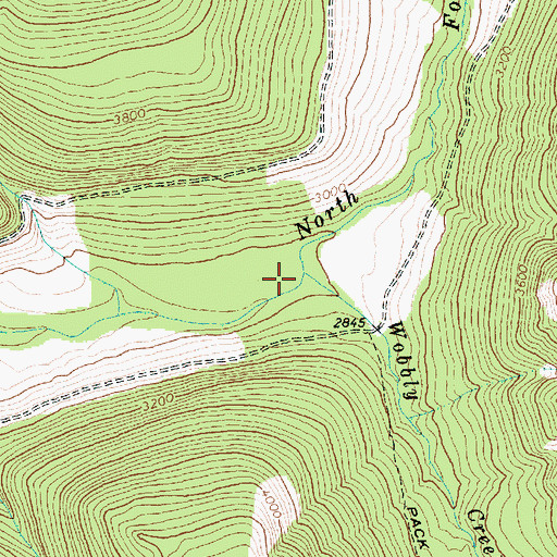 Topographic Map of Wobbly Creek, WA