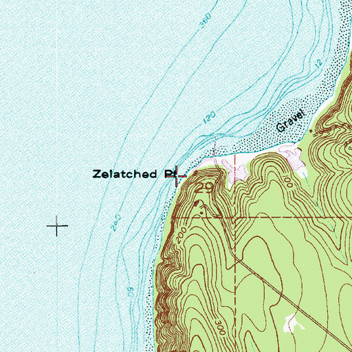 Topographic Map of Zelatched Point, WA