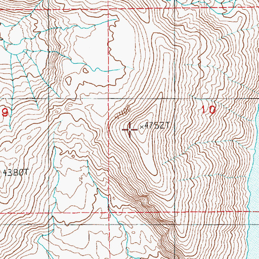Topographic Map of Harrys Ridge, WA