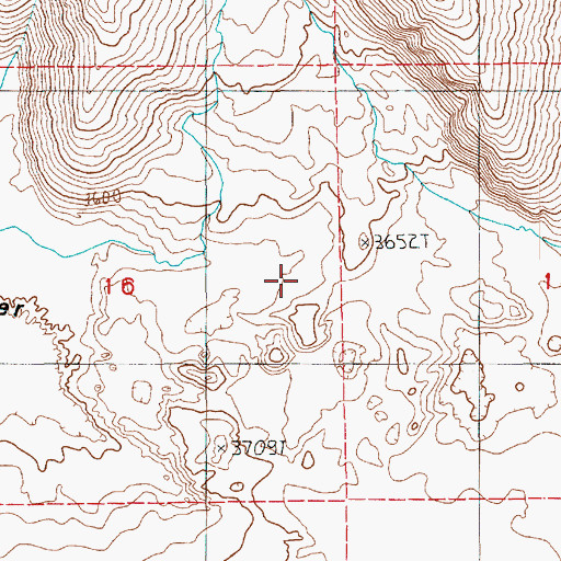 Topographic Map of Langes Crest, WA