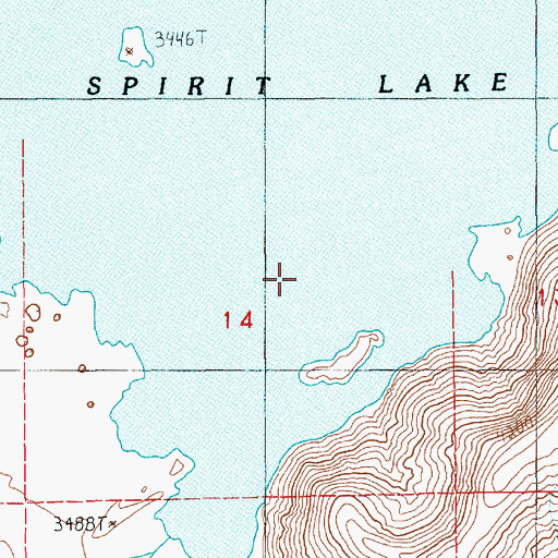 Topographic Map of Duck Bay, WA