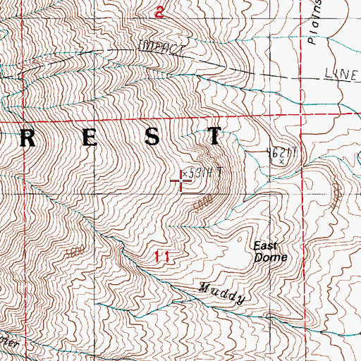 Topographic Map of East Dome, WA