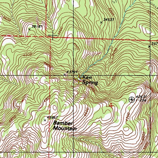 Topographic Map of Ken Spring, WA