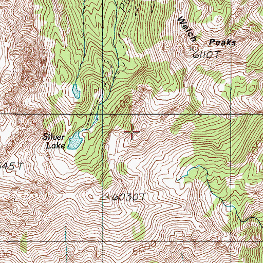 Topographic Map of Welch Peaks, WA