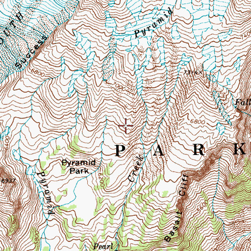 Topographic Map of Pyramid Glacier, WA