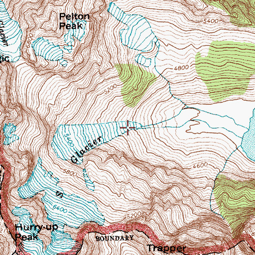 Topographic Map of S Glacier, WA