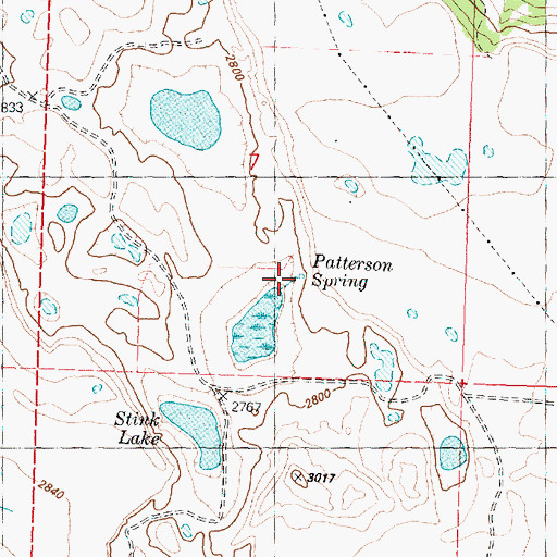 Topographic Map of Patterson Spring, WA