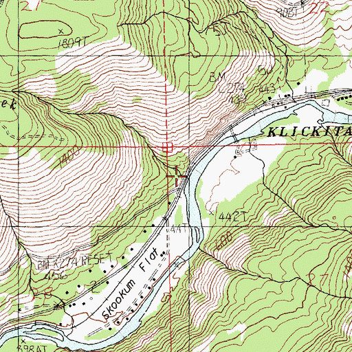 Topographic Map of Kuhnhausen Creek, WA