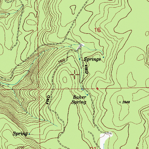 Topographic Map of Waterhole, WA