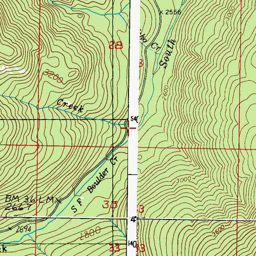 Topographic Map of Slide Creek, WA