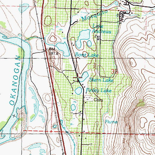 Topographic Map of Stern Lake, WA