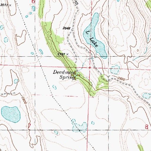 Topographic Map of Deadman Spring, WA