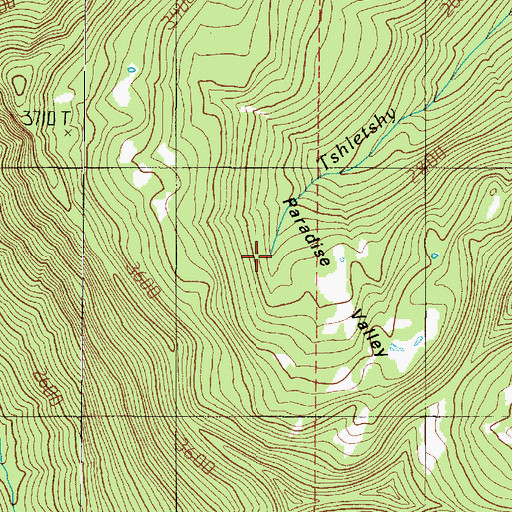 Topographic Map of Paradise Valley, WA