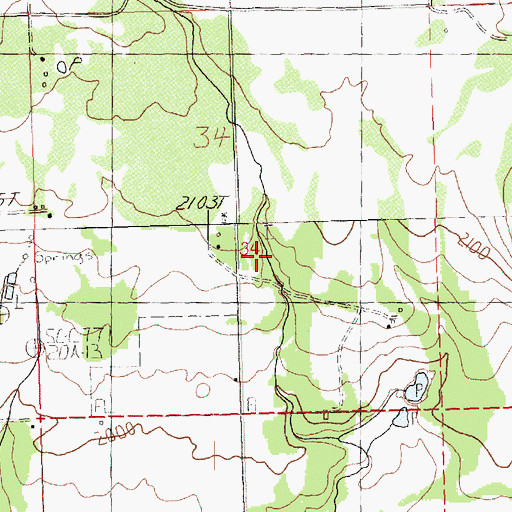 Topographic Map of Klickitat County, WA