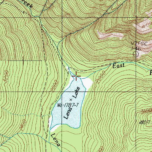 Topographic Map of Lena Lake Campground, WA