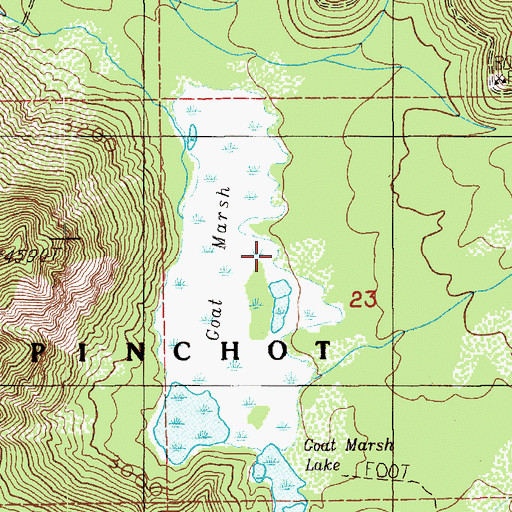 Topographic Map of Goat Marsh Research Natural Area, WA