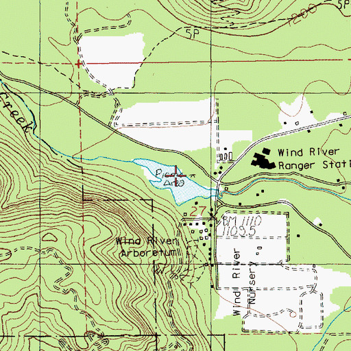 Topographic Map of Trout Creek Picnic Area, WA