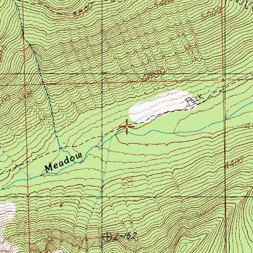 Topographic Map of Meadow Camp, WA