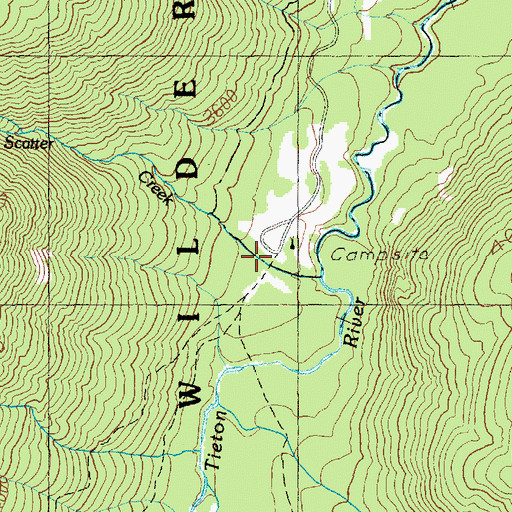 Topographic Map of North Fork Trailhead, WA