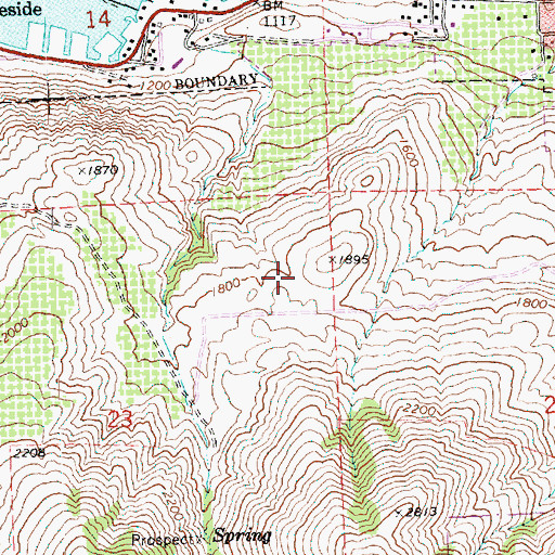 Topographic Map of Chelan County Park, WA