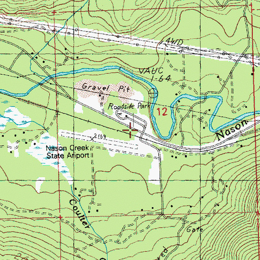 Topographic Map of Nason Creek Rest Area, WA