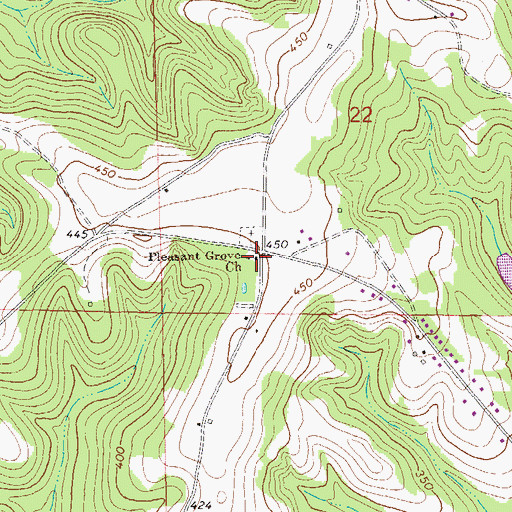 Topographic Map of Pleasant Grove Missionary Baptist Church, AL