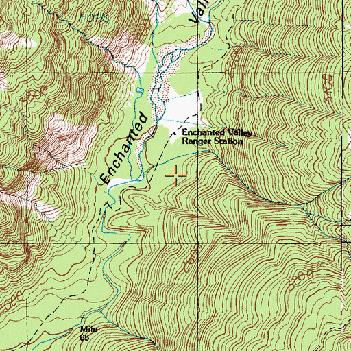 Topographic Map of Enchantment Valley Ranger Station, WA