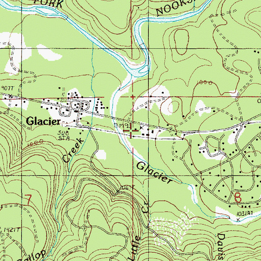 Topographic Map of Glacier Public Service Center, WA