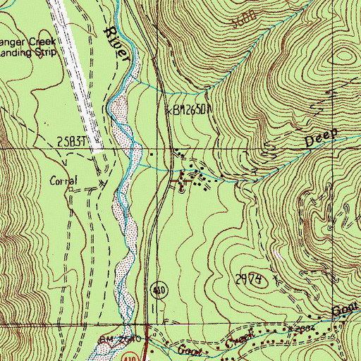 Topographic Map of Alta Crystal Chalets, WA